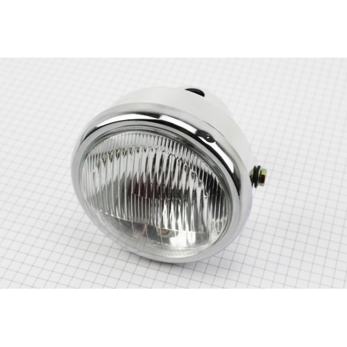 Фара передня "хром" ALPHA кругла D=150mm