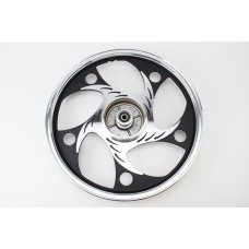 Диск задній литий 1,6-17" ALPHA/ACTIVE "хвиля", чорний (вісь 12мм)