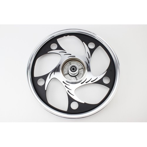 Диск задній литий 1,6-17" ALPHA/ACTIVE "хвиля", чорний (вісь 12мм)