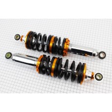 Амортизатор задній JH/CB/CG - 305мм*d67мм (втулка 12мм/втулка 12мм) чорний к-кт 2шт Амортизатор задній JH/CB/CG - 305мм*d67мм (втулка 12мм/втулка 12мм) чорний к-кт 2шт