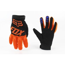 Рукавички мотоциклетні L-Чорно-Помаранчеві, тип 3