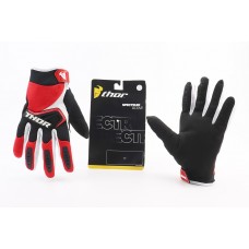 Рукавички мотоциклетні XL-Червоні з кольоровими вставками
