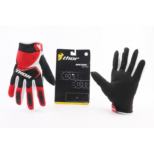 Рукавички мотоциклетні XL-Червоні з кольоровими вставками