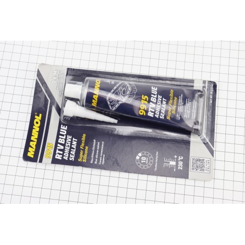 Герметик силіконовий високотемпературний СИНІЙ "RTV Adhesive Sealant Blue" 85g