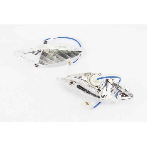 Yamaha JOG SA-16 повороти передні в зборі к-кт 2шт, прозорі