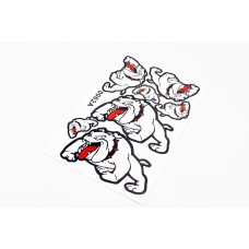 Наклейки набір 7шт "Бульдог" білі 0062 (28х19см)