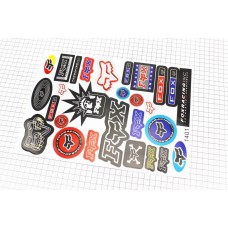 Наклейки набір 28шт "FOX" (білий фон), 1401 (32x23см)