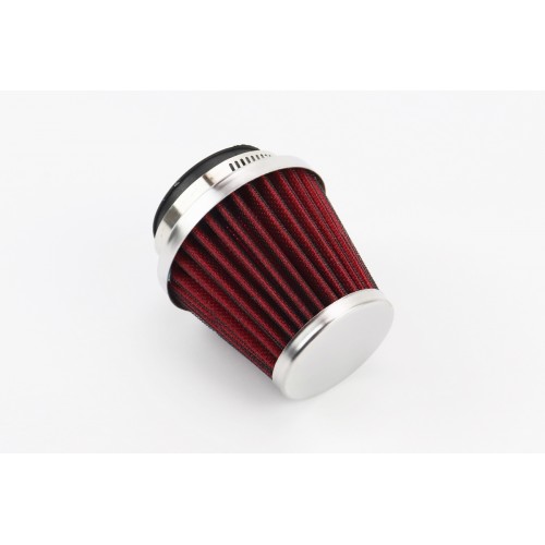 Фільтр повітряний нульовий 42мм прямий "конус", високий ЧЕРВОНИЙ