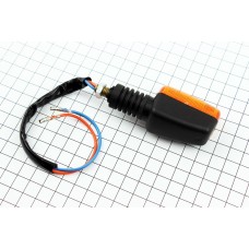 Поворот "ромб" чорний (жовте скло) "міні"