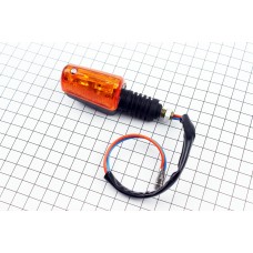 Поворот "ромб" чорний (жовте скло) "міні"