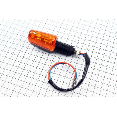 Поворот "ромб" чорний (жовте скло) "міні"