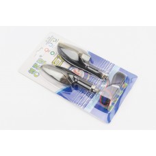 Поворот діодний на гнучкій ніжці + габарит білий LED ЧОВНИК, 2шт