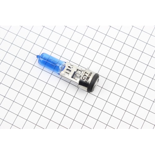 Лампа фари H6 BA20D 12V 35/35W "super" синя "свічка"