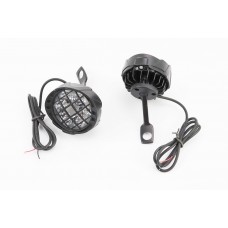 Фара додаткова світлодіодна вологозахисна з решіткою (67*57mm) - 6 LED з кріпленням під дзеркало, к-кт 2шт, ЧОРНИЙ Фара додаткова світлодіодна вологозахисна з решіткою (67*57mm) - 6 LED з кріпленням під дзеркало, к-кт 2шт, ЧОРНИЙ