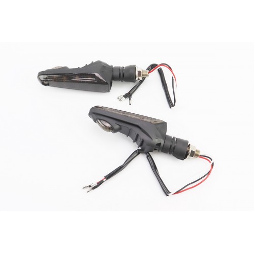 Поворот діодний на гнучкій ніжці + габарит білий LED човник тип 2 "секвентальний", 2шт