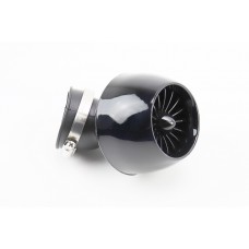 Фільтр повітряний нульовий 35/42/50мм 45град. "ТУРБІНА" чорний