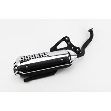 Глушитель Honda DIO ZX AF34/35, LEAD AF-48, ХРОМ